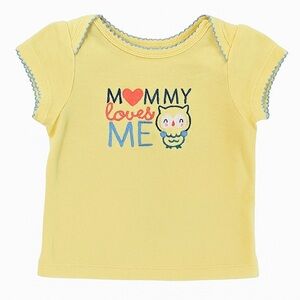 Mommy Loves Me Yellow Short Sleeve Top